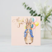 Konijn Peter  Bedankkaart (Staand voorkant)