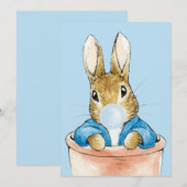 Konijn Peter blaast kauwgom Bedankkaart (Voorkant / Achterkant)
