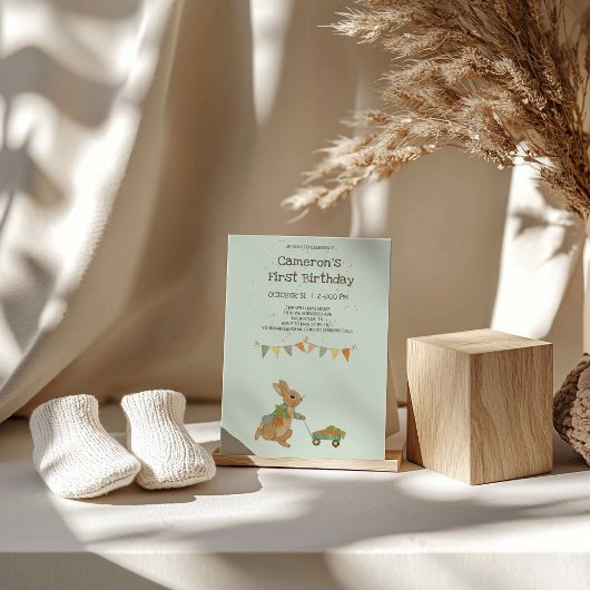 Konijn Peter herfst Kinderen Birthday Uitnodiging