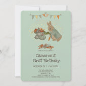 Konijn Peter herfst Kinderen Birthday Uitnodiging (Voorkant)