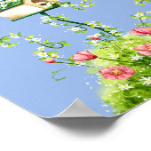 Konijn Peter in zijn tuin  Poster (Hoek)