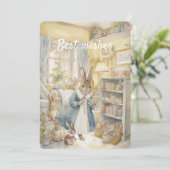 Konijn Peter Moederdag kaart (Staand voorkant)