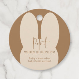 Konijn Pop het als ze baby shower barst Bedankjes Labels