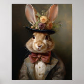 Konijn  Portret, Victoriaans Dier Poster (Voorkant)