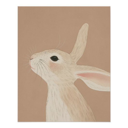 Konijn Print Muur Kunst, Kinderkamer Decoratie (Voorkant)