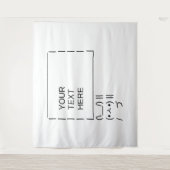 Konijn Protestbord / Aanpasbare ASCII-tekstkunst Wandkleed (Voorkant)