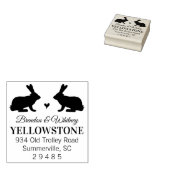 Konijn retour adres stempel - bruiloft dieren (Gestempeld)