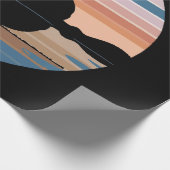 Konijn Retro Sunset Cadeaupapier (Hoek)