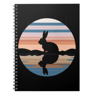 Konijn Retro Sunset Notitieboek