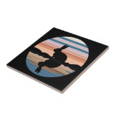 Konijn Retro Sunset Tegeltje (Zijkant)