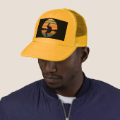 Konijn Retro Sunset Trucker Pet (In situ)