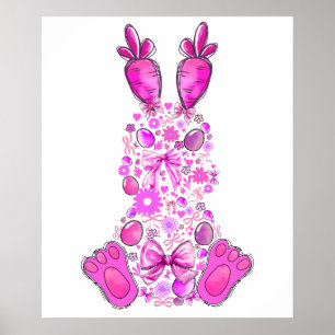 konijn, retro, vintage poster