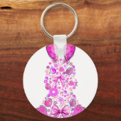 konijn, retro, vintage sleutelhanger (Voorkant)