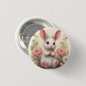 konijn ronde button 3,2 cm (Voorkant /achterkant)