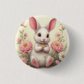 konijn ronde button 3,2 cm (Voorkant)