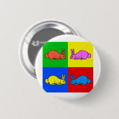 konijn ronde button 5,7 cm (Voorkant /achterkant)