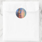konijn ronde sticker (Tas)
