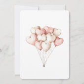 Konijn Roze Hartjes Verjaardag Kaart (Achterkant)