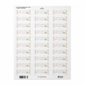 Konijn Roze Strik Baby Shower Adres Etiket (Full Sheet)