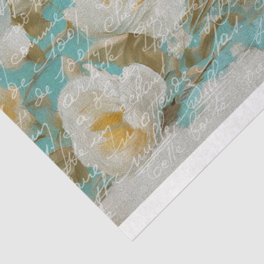  Konijn Rustiek Bloemen Decoupage Tissuepapier (Detail)