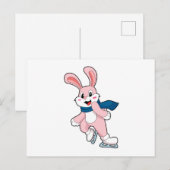 Konijn Schaatsen Schaatsen Briefkaart (Voorkant / Achterkant)