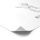 Konijn schets Vingerafdruk Gastenboek Poster (Hoek)