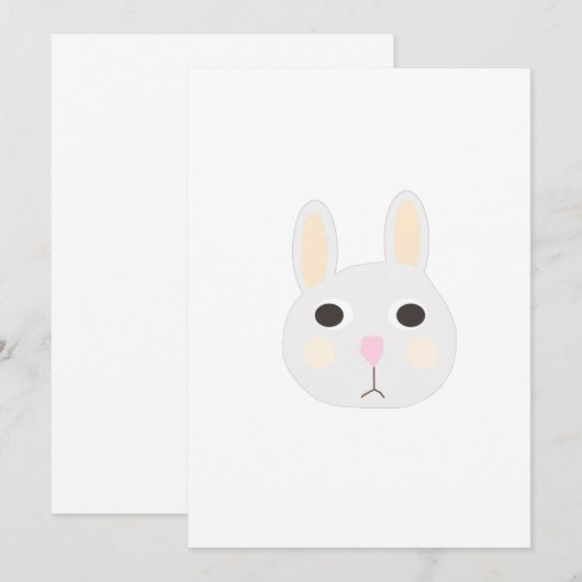 Konijn schilderkunst kaart (Voorkant / Achterkant)