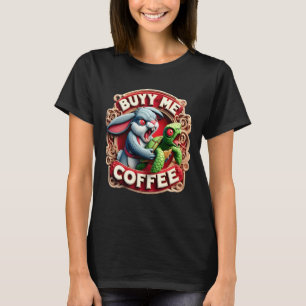 Konijn & Schildpad: Koop mij Koffie T-shirt
