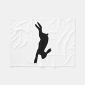 Konijn Silhouet Fleece Deken (Voorkant (Horizontaal))