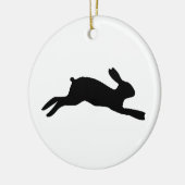 Konijn Silhouet Keramisch Ornament (Links)
