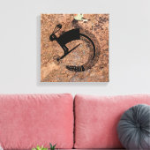 Konijn/Slang Mythologie, mimbres Pottery Design Canvas Afdruk (Insitu (Woonkamer))