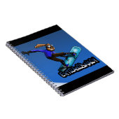 Konijn Snowboarder Notitieboek (Rechterzijde)