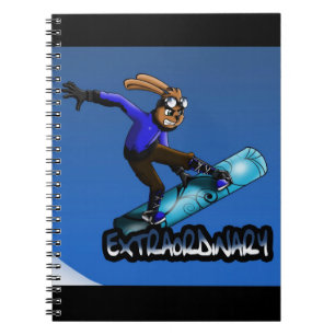 Konijn Snowboarder Notitieboek