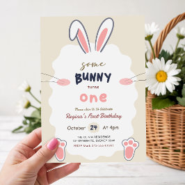 Konijn Some Bunny wordt één 1e verjaardag Kaart