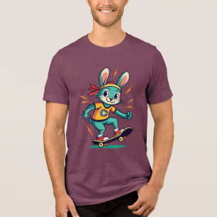 Konijn Speelt Tri-Blend Shirt