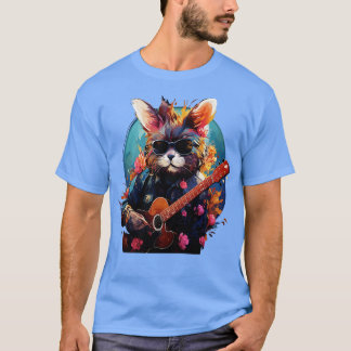 Konijn Spelen Gitaar T-shirt