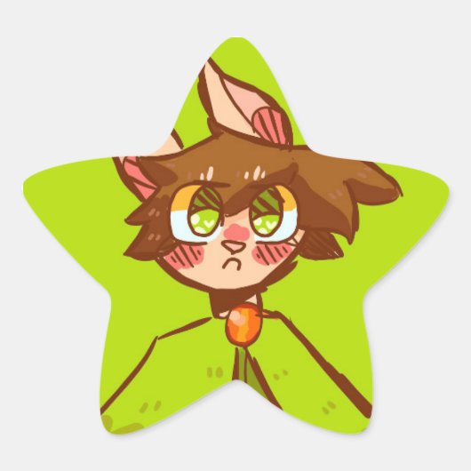 Konijn Ster Sticker (Voorkant)