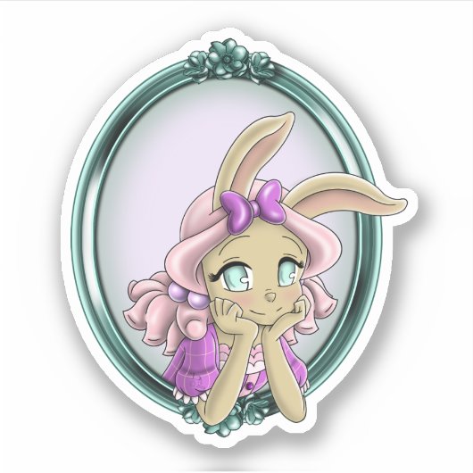 konijn sticker (Voorkant)