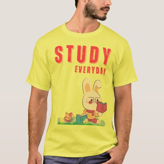 Konijn T-shirt om te studeren (Voorkant)