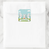 Konijn Thee Feest Stickers | Cute Konijn Verjaarda (Tas)