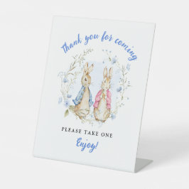 Konijn-thema-gunst Gift Pedestal Sign Reclamebord Met Voetstuk