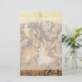 Konijn tussen de Fairies,  feiën Briefpapier (Staand voorkant)