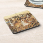 Konijn tussen de Fairies,  feiën Drankjes Onderzetter (Linkerzijde)