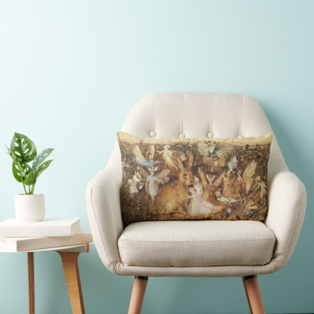 Konijn tussen de Fairies,  feiën Kussen (Stoel)