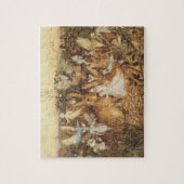 Konijn tussen de Fairies,  feiën Legpuzzel (Verticaal)