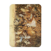 Konijn tussen de Fairies,  feiën Magneet (Verticaal)