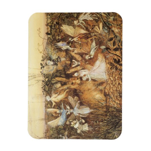 Konijn tussen de Fairies, feiën Magneet (Verticaal)