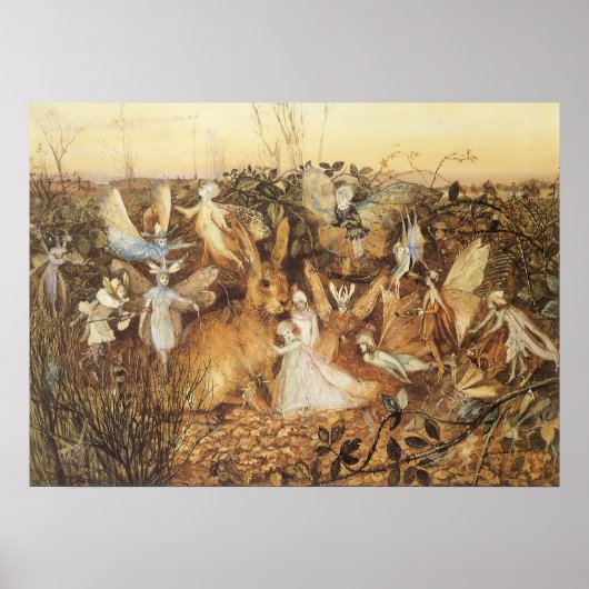 Konijn tussen de Fairies,  feiën Poster (Voorkant)
