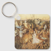 Konijn tussen de Fairies,  feiën Sleutelhanger (Voorkant)