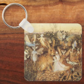 Konijn tussen de Fairies,  feiën Sleutelhanger (Voorkant)